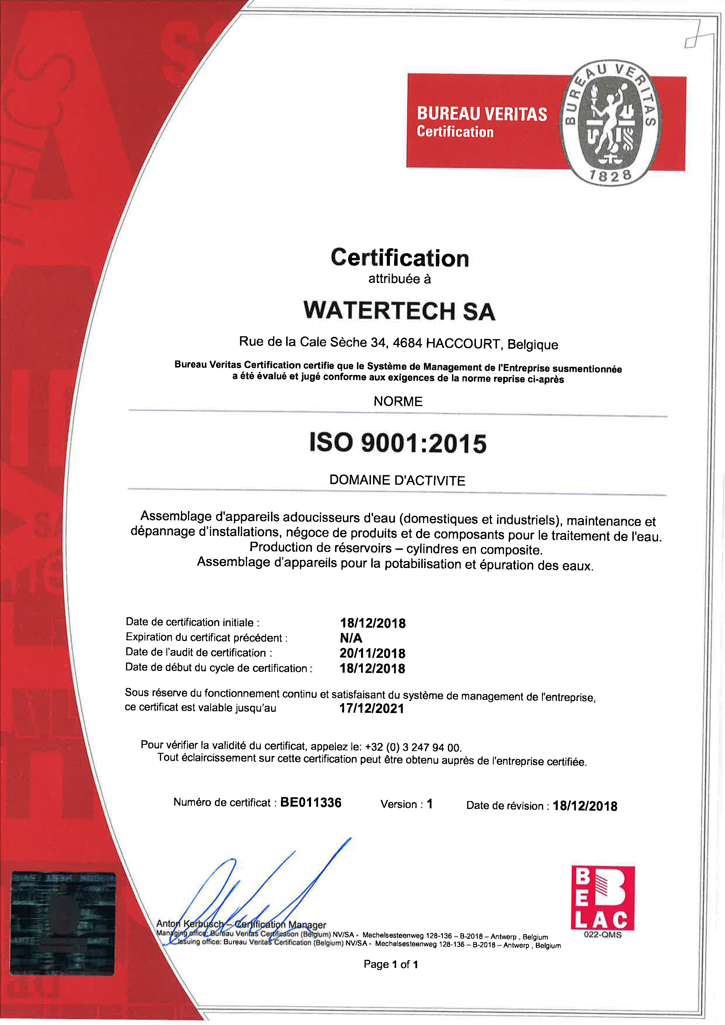 ISO 9001 - WaterTech